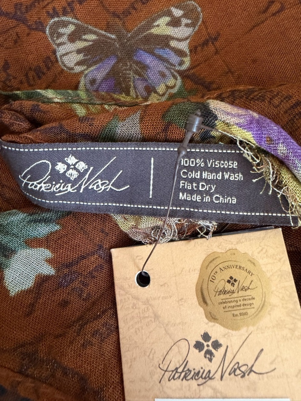 Patricia Nash Map Floral Light Weight Scarf - Picture 5 of 5